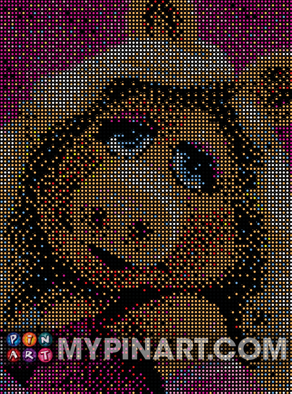 Pushpin Art Miss Piggy Muppet Babies