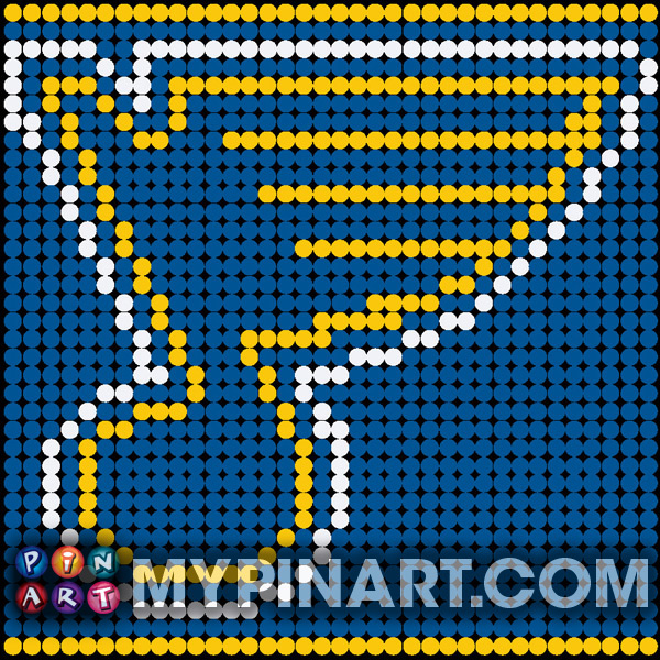 St Louis Blues NHL logo free Hama Beads Perler beads Nabbi beads pattern  29x29